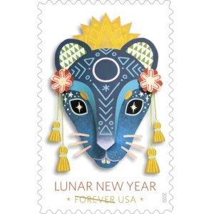 Lunar New Year Of The Rat 2020-5 Sheets / 100 Pcs