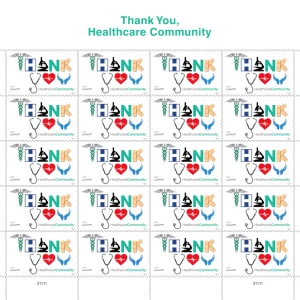 Thank You, Healthcare Community 2024-5 Sheets / 100 Pcs