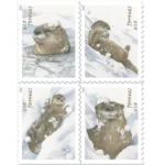Otters in Snow 2021- USPS Forever Stamps（Books）