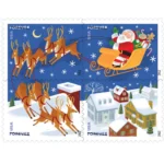 Santa and Sleigh 2012- USPS Forever Stamps（Books）